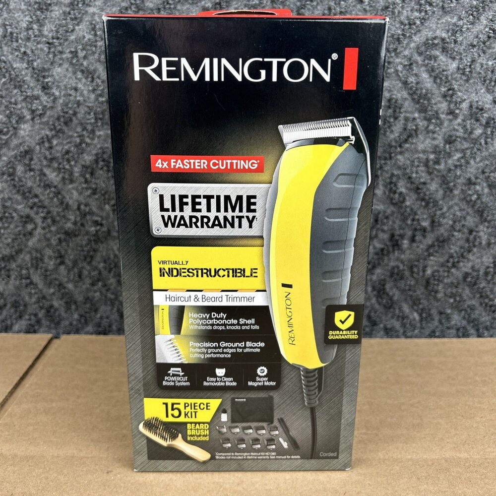Remington Virtually Indestructible Haircut And Beard Trimmer 15 Piece Kit HC5855